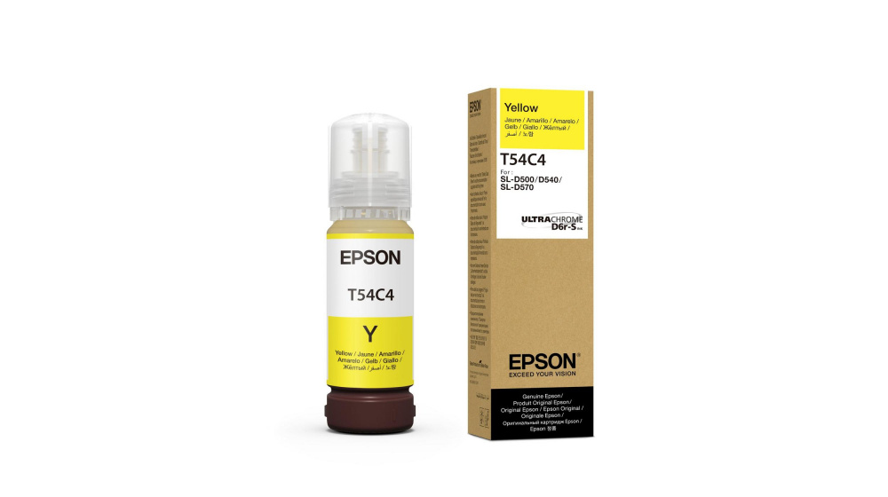 TINTA EPSON T54C AMARILLO 70ML T54C420 D750 SIN GARANTIA