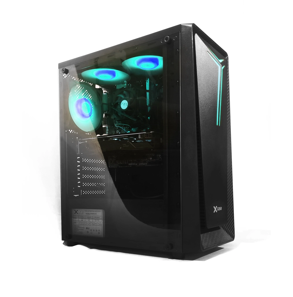 GABINETE XCASE ZEUS RGB NEGRO CRISTAL M-ATX 3VENT GGZEUS3TO-N 11M DE GARANTIA