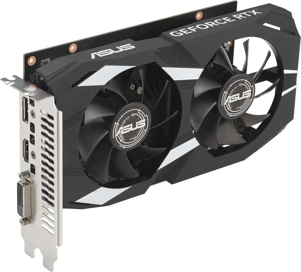 TVIDEO ASUS DUAL GEFORCE RTX3050-6G 6GB 1500MHZ  GDRR6 4.0 HDMI DP 90YV0K61-M0AA00 1AÑO DE GARANTIA