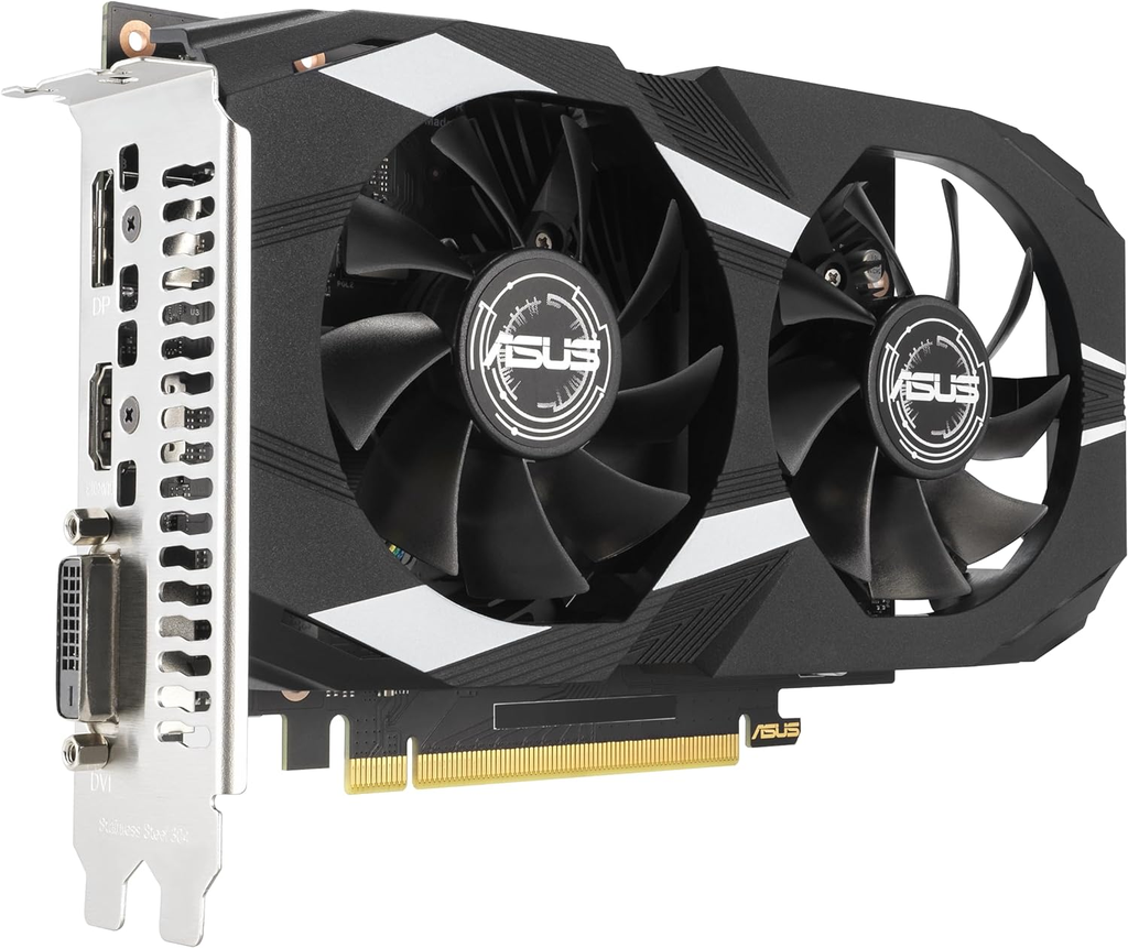 TVIDEO ASUS DUAL GEFORCE RTX3050-6G 6GB 1500MHZ  GDRR6 4.0 HDMI DP 90YV0K61-M0AA00 1AÑO DE GARANTIA