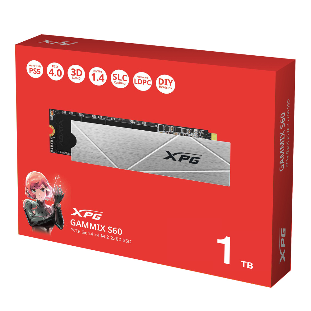 SSD ADATA S60 1TB M.2 5000MB/3200MB AGAMMIXS60-1T-CS 1M DE GARANTIA