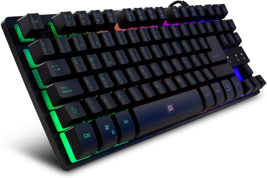 TECLADO GAMER USB VORAGO NEGRO RAINBOW KB-503 11M DE GARANTIA