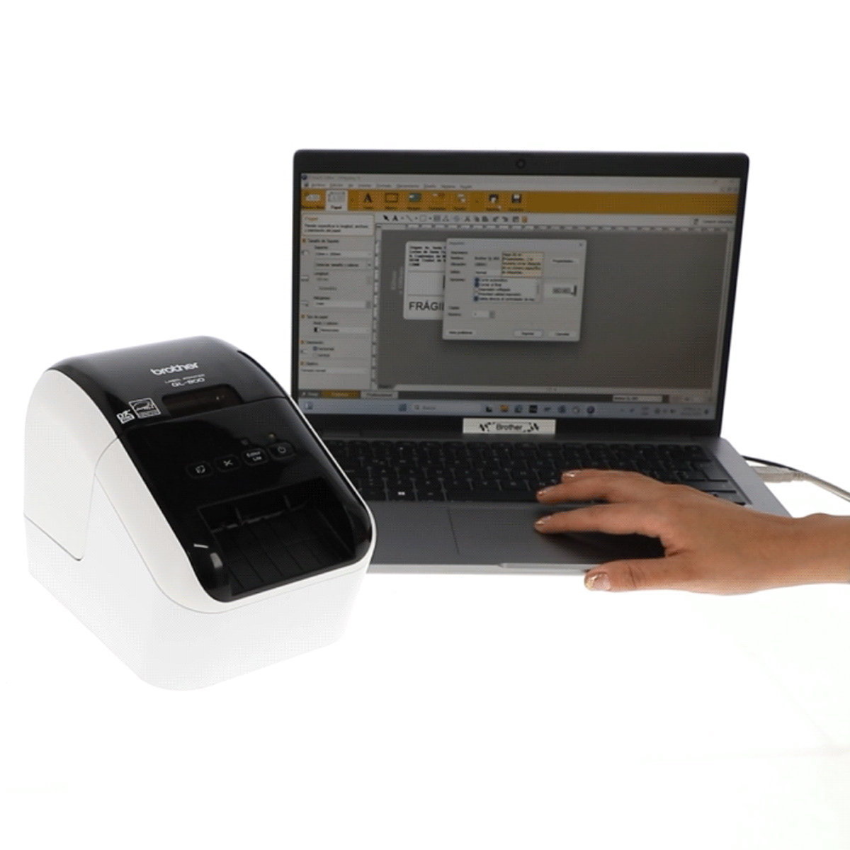 IMPRESORA DE ETIQUETAS BROTHER QL800 TERMICA USB 2.0 NEGRO GRIS QL-800 GARANTIA CON EL FABRICANTE
