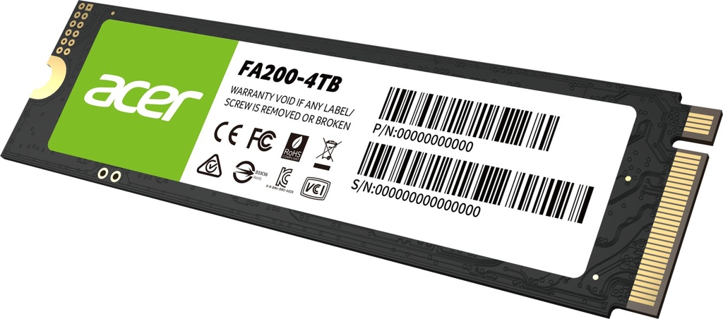 SSD ACER FA200 4TB M.2 7100/61000MB/S NVME4.0 BL.9BWWA.150 12M DE GARANTIA