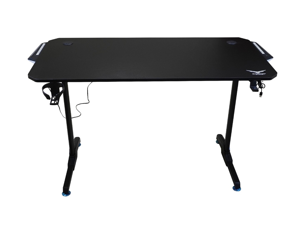 ESCRITORIO GAMER NACEB ERGONOMICO NEGRO 130X60CM SOPORTA HASTA 70 KG NA-0628 6M DE GARANTIA