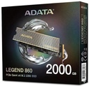SSD ADATA LEGEND 860 2TB M.2 6000MB/5000MB SLEG-860-2000GCS 11M DE GARANTIA
