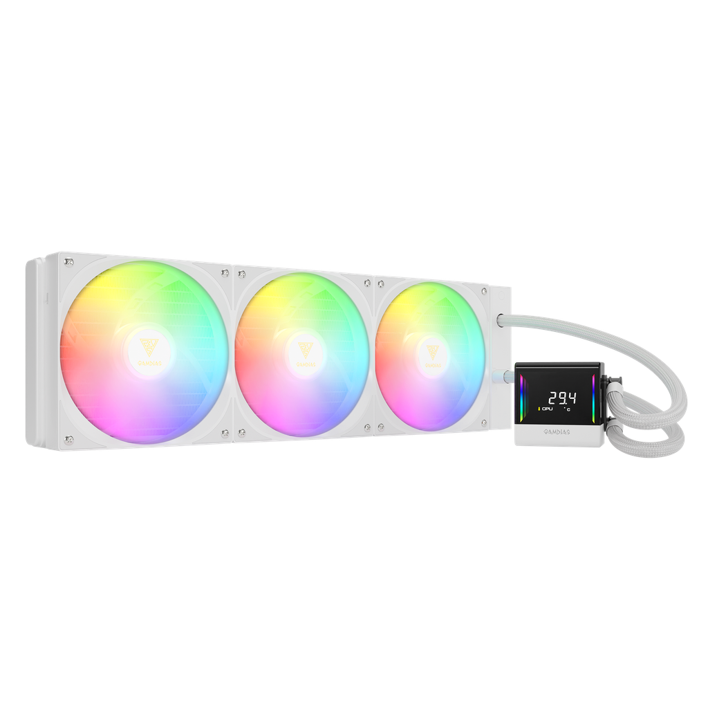 ENFRIAMIENTO GAMDIAS CHIONE E4 420 BLANCO ARGB LGA1700/AM5 DIGITAL CHIONE E4-420 WH 11M DE GARANTIA