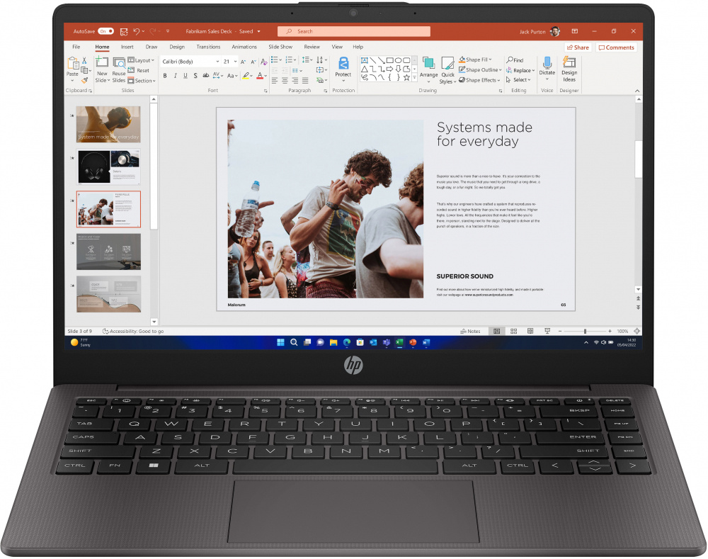 LAPTOP HP RYZEN 3 7320U 256GB SSD 8GB DDR4 14" HD TEC/ESP W11H 245 G10 AJ1Y0LT GARANTIA CON FABRICANTE