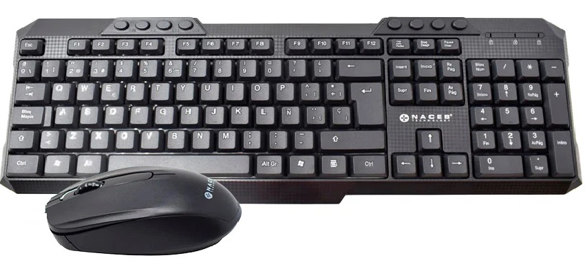 KIT 2 EN 1 USB NACEB 618 TEC MOU NA-618N 1M DE GARANTIA