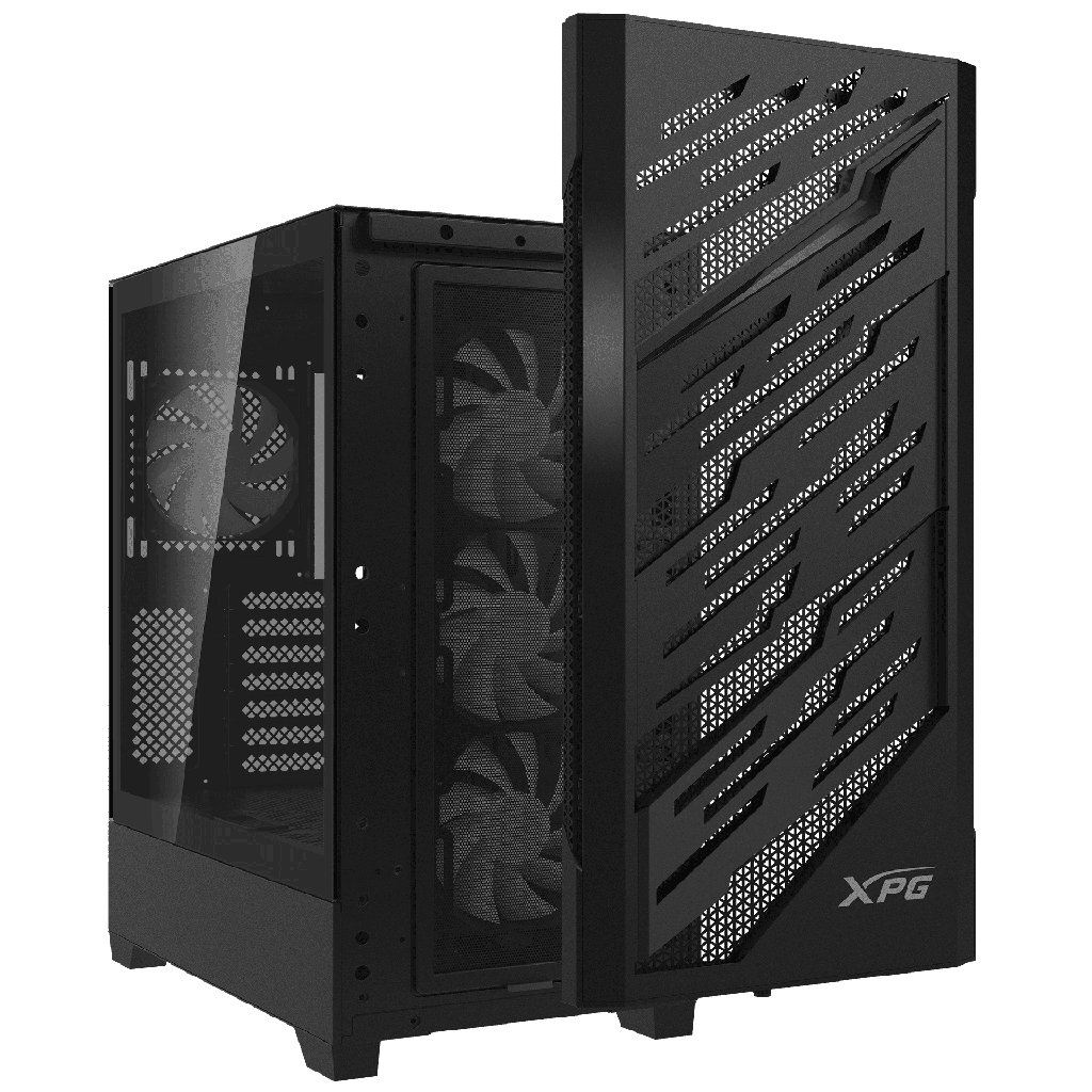 GABINETE ADATA XPG STARKER AIR BTF NEGRO ARGB ATX S/FUENTE CRISTAL STARKERAIRBTFMTA-BKCWW 11M DE GARANTIA