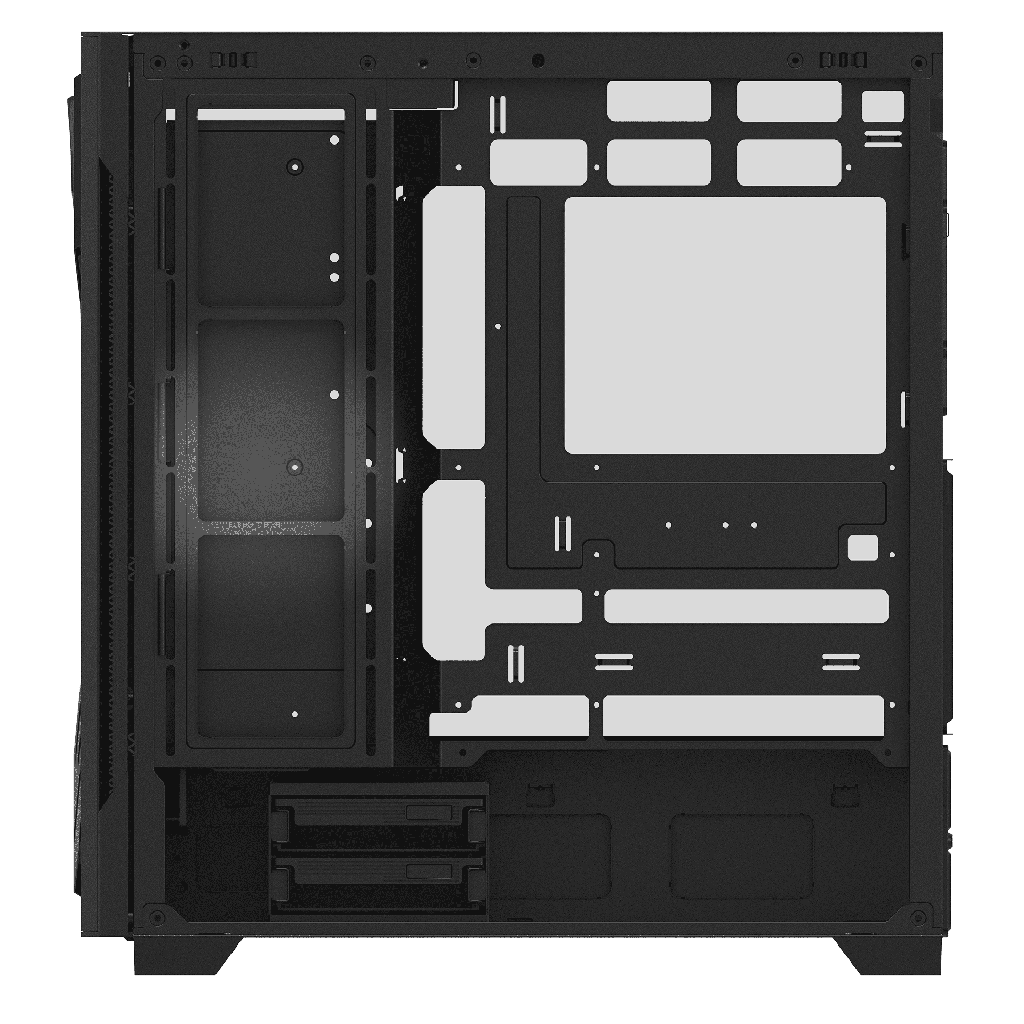 GABINETE ADATA XPG STARKER AIR BTF NEGRO ARGB ATX S/FUENTE CRISTAL STARKERAIRBTFMTA-BKCWW 11M DE GARANTIA