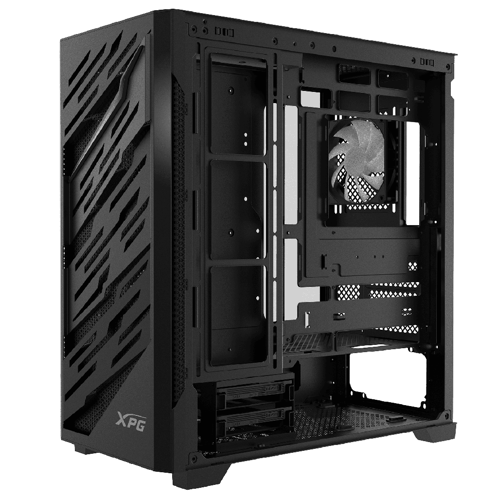 GABINETE ADATA XPG STARKER AIR BTF NEGRO ARGB ATX S/FUENTE CRISTAL STARKERAIRBTFMTA-BKCWW 11M DE GARANTIA