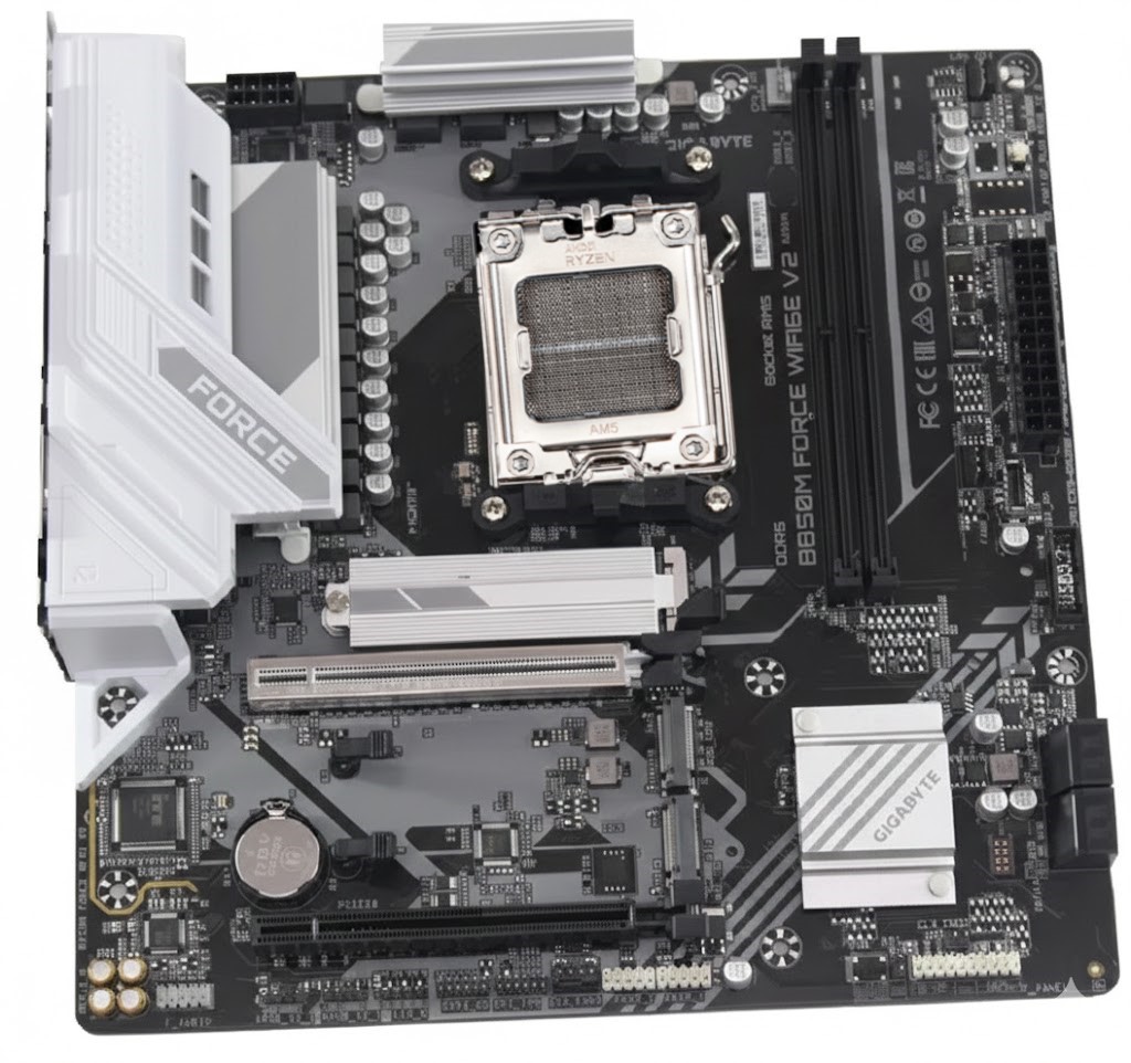 MOTHER AMD B850M WIFI6E V2 GIGABYTE FORCE AM5 2xDDR5 12GB M-ATX 12M DE GARANTIA