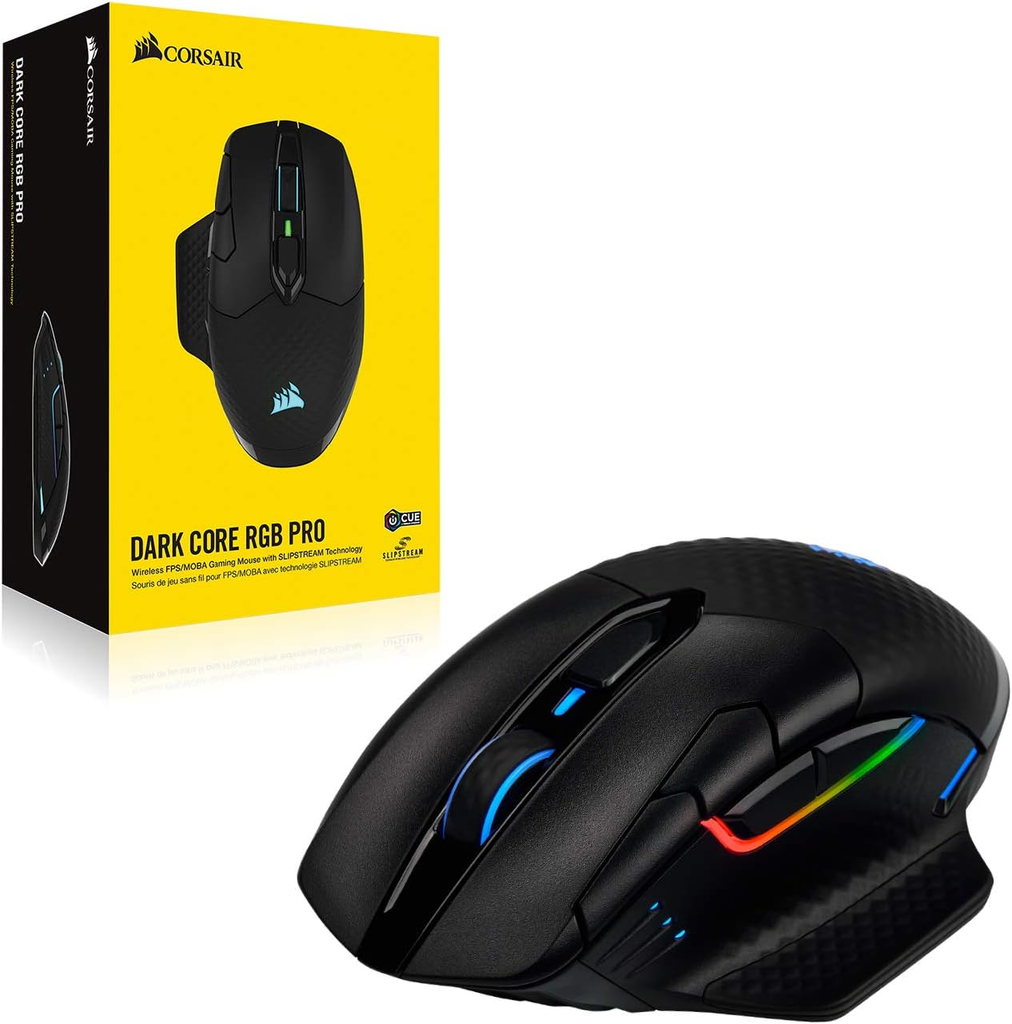 MOUSE CORSAIR GAMING DARK CORE RGB PRO INALAMBRICO BLUETOOH 18000DPI CH-9315411-NA 3M DE GARANTIA