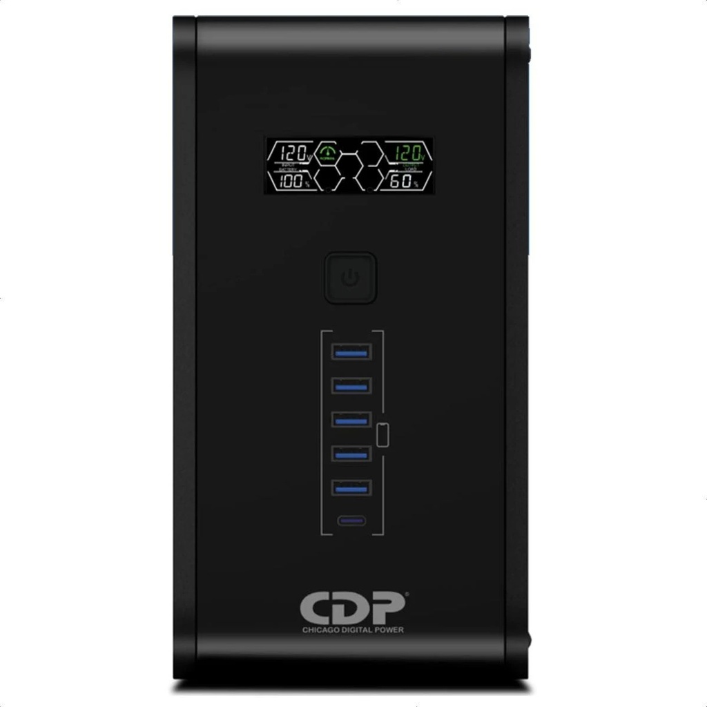 NOBREAK 1500VA 900W R-SMART1510 CDP 10C 5USB 1AÑO DE GARANTIA