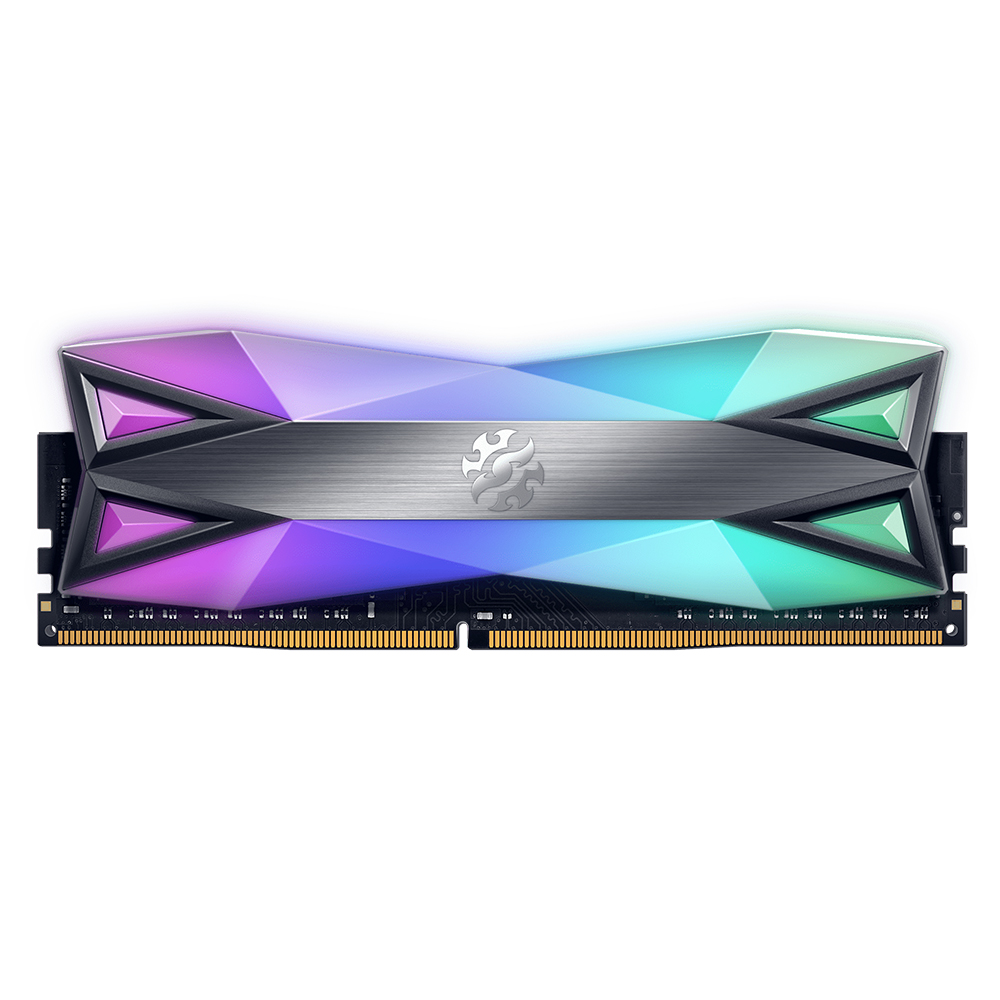 RAM ADATA D60G DDR4 8GB 3200 TITANIO RGB AX4U32008G16A-ST60 11M DE GARANTIA