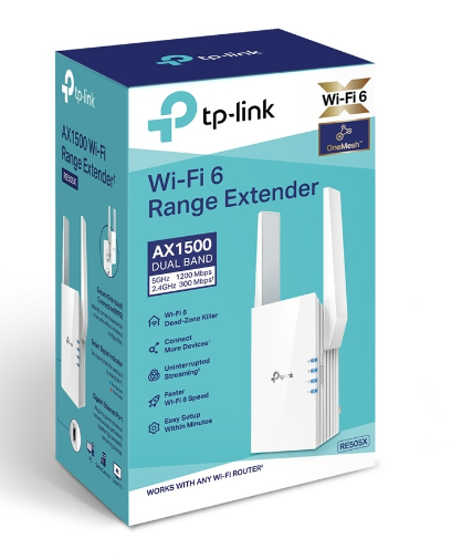 REPETIDOR TPLINK RE505X WIFI 6 DUAL BAND 5MBPS AX1500 1AÑO DE GARANTIA