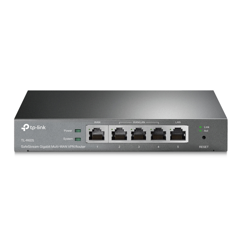 ROUTER TPLINK TL-R605 5PTS GIGABIT VPN OMADA 10/100/1000MBPS 12M DE GARANTIA