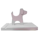 SOPORTE DE MADERA PARA CELULAR PERRITO BLANCO SIN GARANTIA