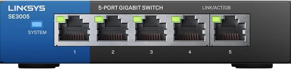 SWITCH LINKSYS SE3005 5 PUERTOS GIGABIT 1000MBPS SE3005 11M GARANTIA