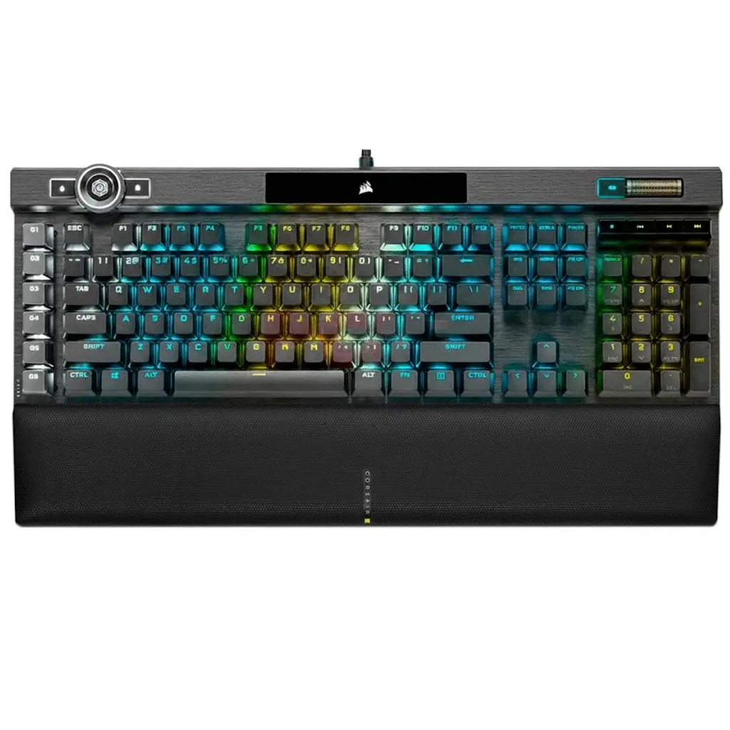 TECLADO CORSAIR K100 OPX GAMING NEGRO RGB MECANICO CH-912A01A-NA 11M DE GARANTIA
