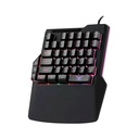 TECLADO GAMER USB NACEB ONE HAND ATHERIS NEGRO RGB ESP NA-0938 1M DE GARANTIA