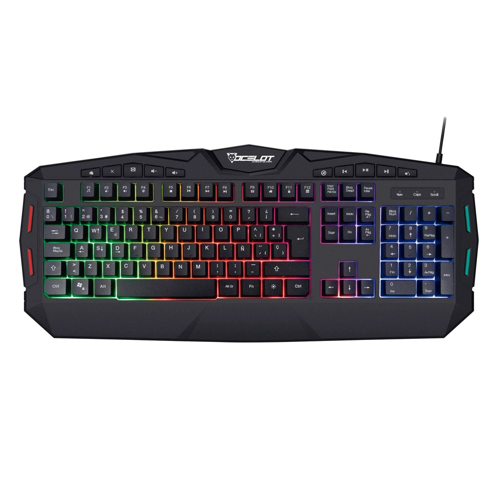 TECLADO GAMER USB OCELOT GAMER NEGRO OGEK03 3M DE GARANTIA