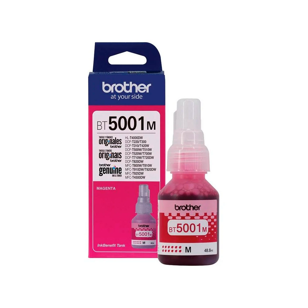 TINTA BROTHER BT5001M MAGENTA COM/T4500DW GARANTIA CON FABRICANTE