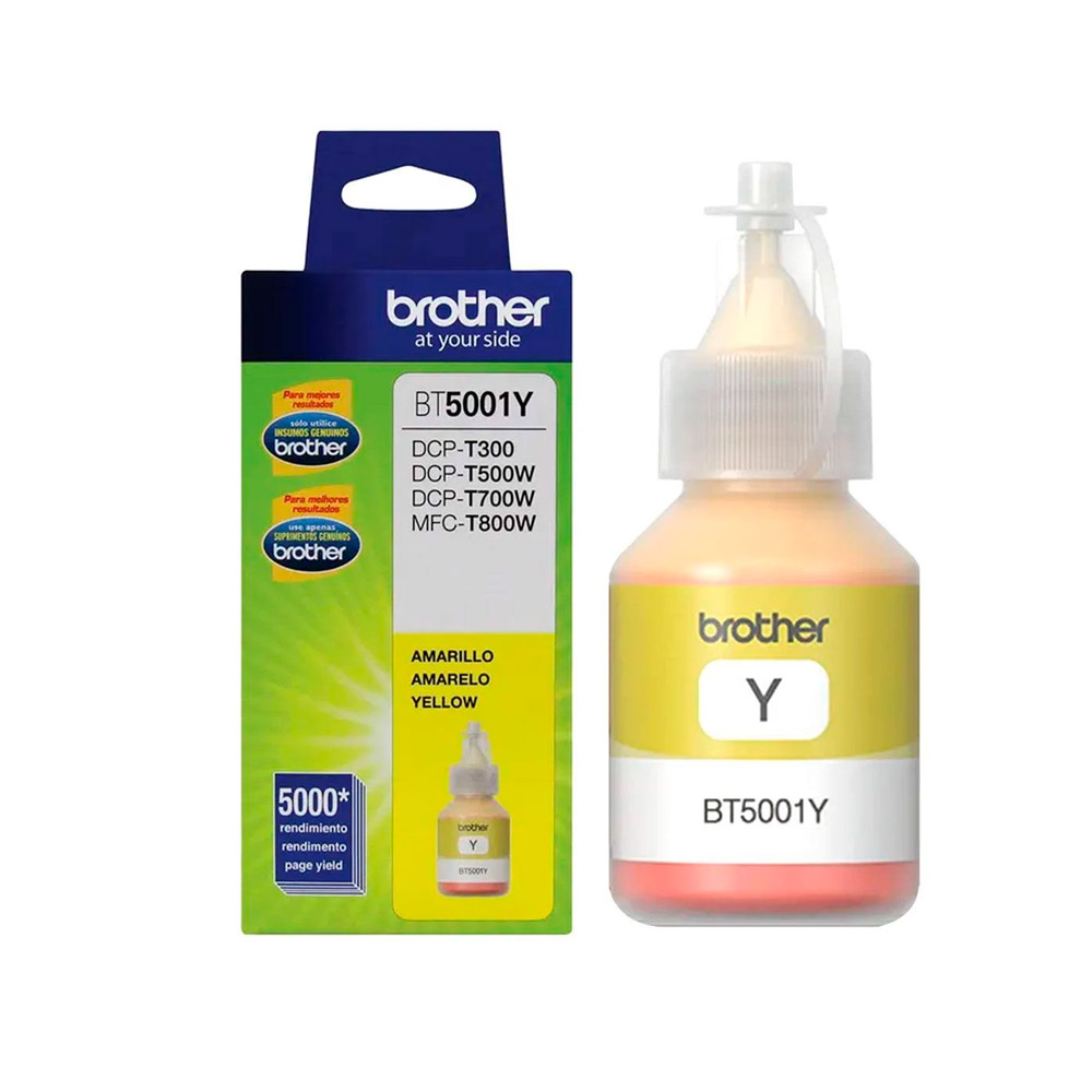 TINTA BROTHER BT5001Y AMARILLO COM/T4500DW SIN GARANTIA