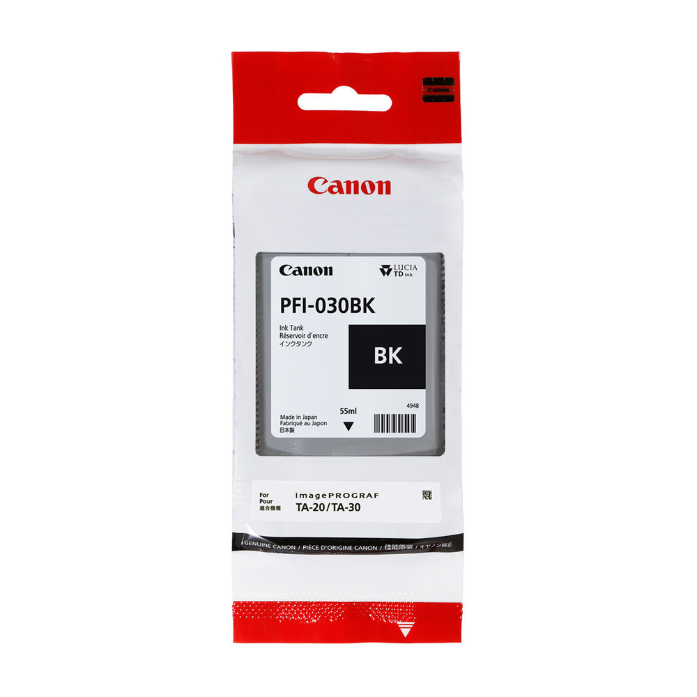 TINTA CANON PFI-030BK NEGRO PLOTTER COM/TA20/TA30 3489C001AA 55ML SIN GARANTIA 