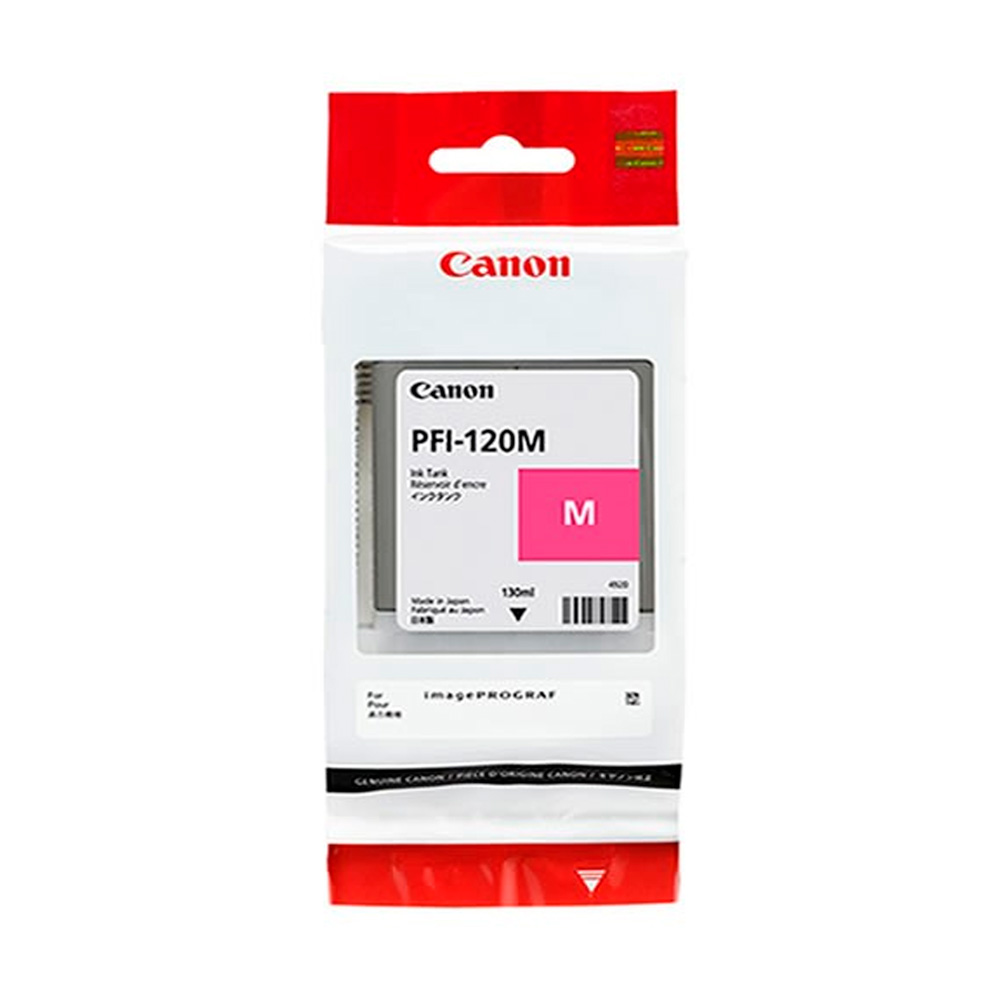 TINTA CANON PFI-120 MAGENTA PLOTTER COM/TM200/205/300/305 2887C001AA 130ML SIN GARANTIA