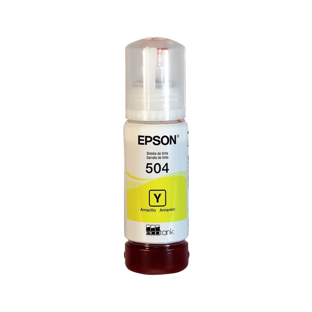 TINTA EPSON T504 AMARILLO COM/L6191/L6161/L4160/L4150/L1415 ECOTANK T504420-AL 70ML SIN GARANTIA 