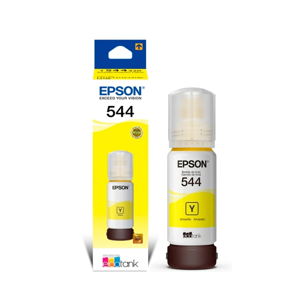 TINTA EPSON T544 AMARILLA COM/L3150/L3110/L5190/L1110 ECOTANK T544420-AL 65ML SIN GARANTIA
