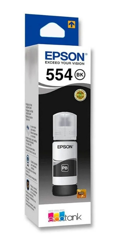 TINTA EPSON T554 NEGRO 70ML MULT ECOTANK L8180 L8160 T554120-AL SIN GARANTIA