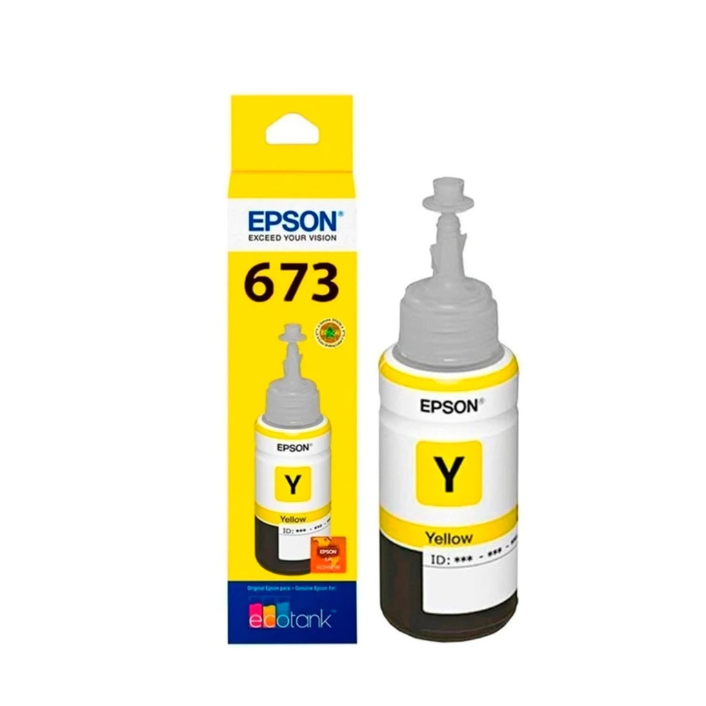 TINTA EPSON T673 AMARILLA COM/L800/L1800/L805/L810/L850 T673420-AL 70MLSIN GARANTIA