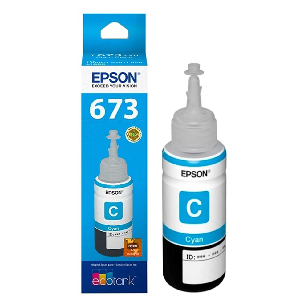 TINTA EPSON T673 CYAN COM/L800/L1800/L805/L810/L850 T673220 70ML SIN GARANTIA 