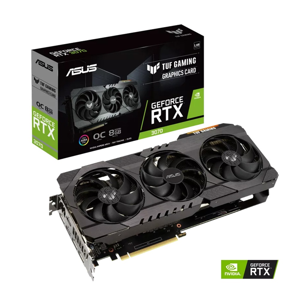 TVIDEO ASUS RTX3070 TUF OC 8GB GAMING DDR6 HDMI DP TUF-RTX3070-O8G-V2-GAMING