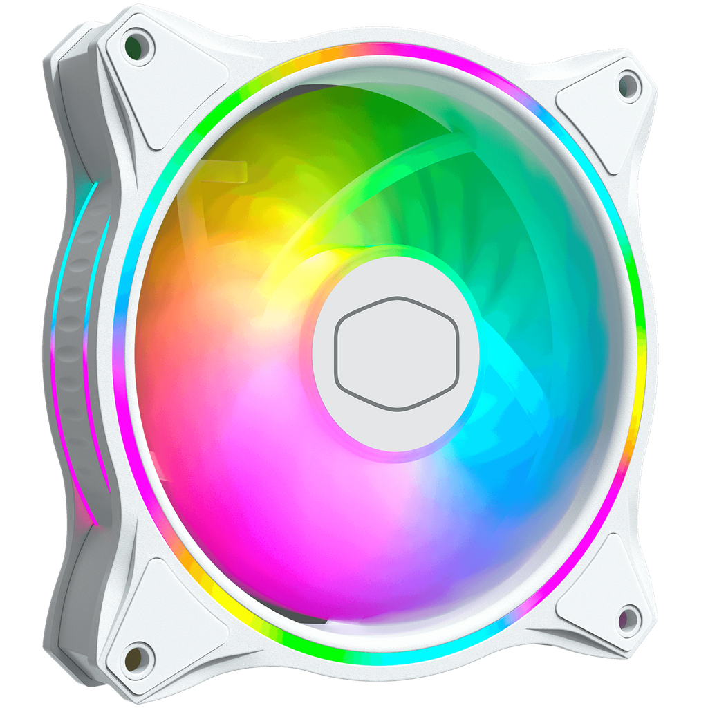 VENTILADOR COOLER MASTER MASTERFAN HALO MF120 120 BLANCO ARGB MFL-B2DW-18NPA-R1 1M DE GARANTIA