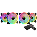 VENTILADOR GAMDIAS AEOLUS M2 4X120 NEGRO RGB GD-AEOLUS M2-1204R 3M DE GARANTIA