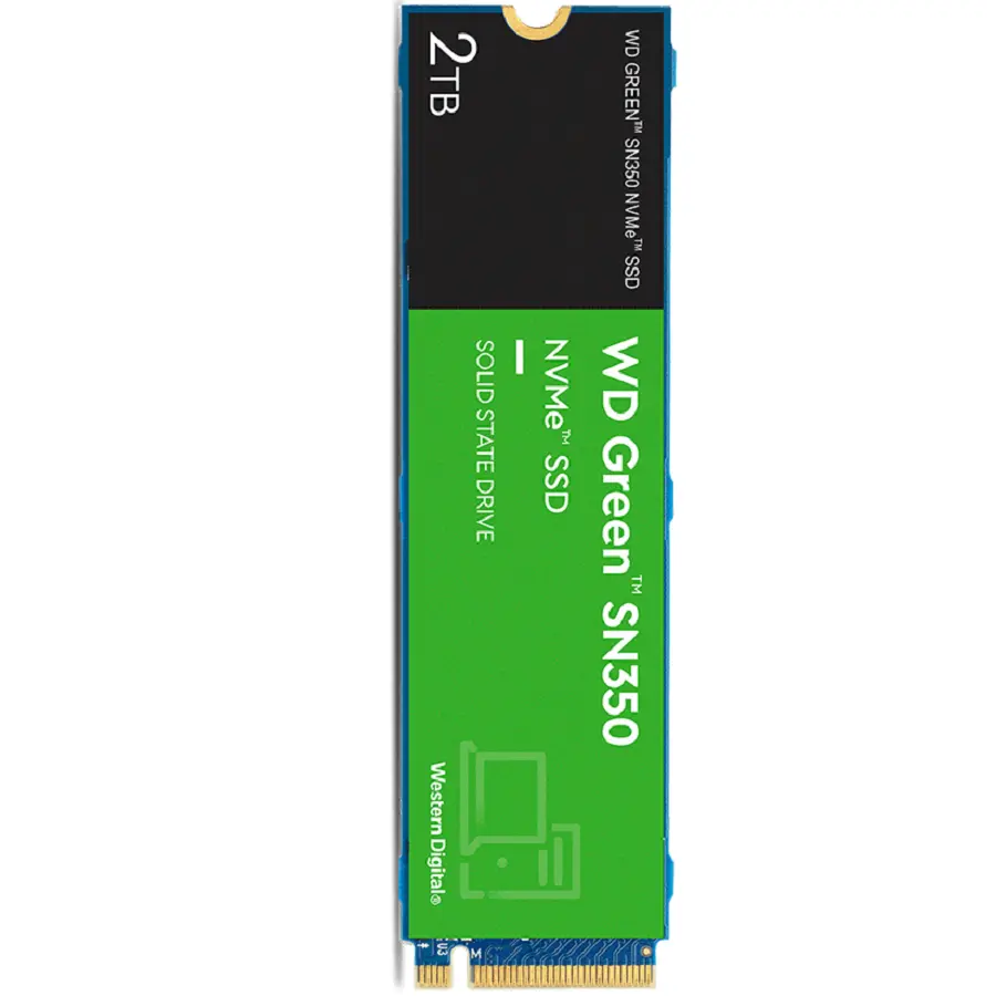 SSD WD GREEN SN350 NVME 2TB PCI EXPRESS 3.0 M2.0 WDS200T3G0C 11M DE GARANTIA