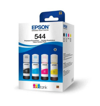 KIT TINTA EPSON T544 4PZAS 65ML NEGRO CIAN MAGENTA AMARILLO L1110/LL1210/L3110/L3150/L3160 T544520-4P SIN GARANTIA
