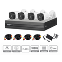 KIT DVR DAHUA WIZSENSE 4CH 4CAMARAS KITXVR1B04-I-HFW1200CMA-KIT 11M DE GARANTIA
