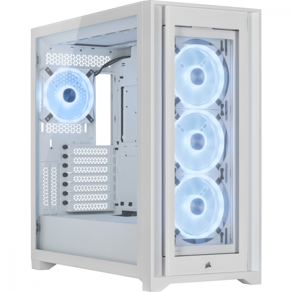 GABINETE CORSAIR ICUE 5000X RGB BLANCO ATX CRISTAL MIDITOWER CC-9011233-WW SIN GARANTIA