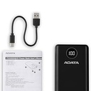 POWER BANK ADATA P20000QCD NEGRO CARGA RAPIDA USB-C AP20000QCD-DGT-CBK 6M DE GARANTIA