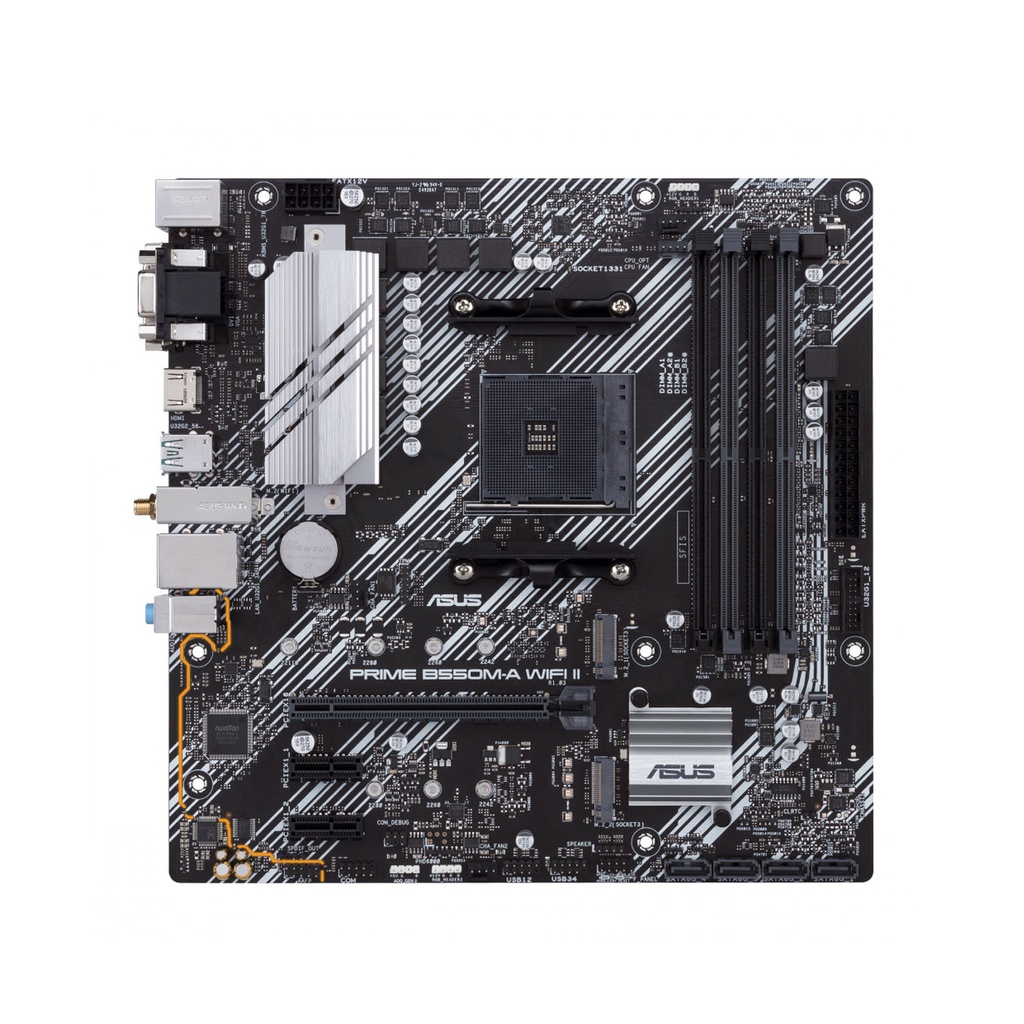 MB ASUS PRIME B550M-A WIFI ll AM4 DDR4 ATX VGA HDMI DVI 1 AÑO DE GARANTIA