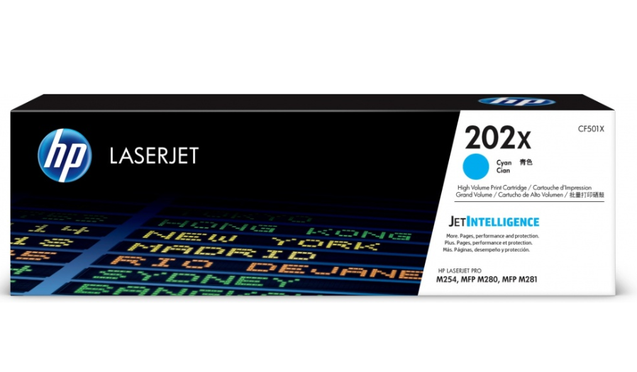 TONER HP 202X CYAN COM/HP M254/M280 MFP/M281 MFP CF501X SIN GARANTIA