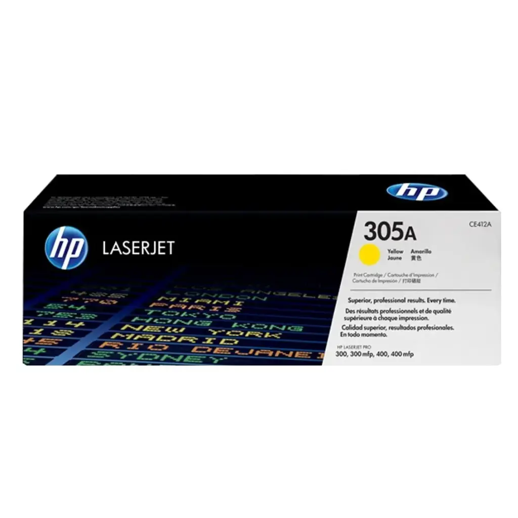 TONER HP 305A AMARILLO COM/HP 300/300 MFP/400/400 MFP CE412A SIN GARANTIA