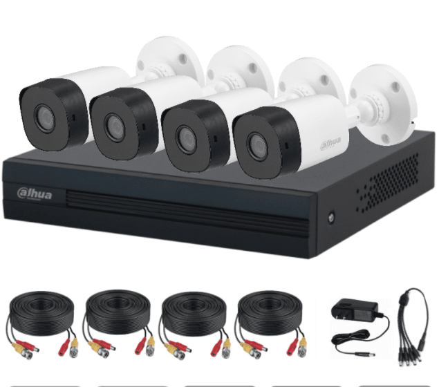 KIT DVR DAHUA 4CH 4 CAMARAS DH-KIT/XVR1B04-I/4-B1A11N-0280B 11M DE GARANTIA