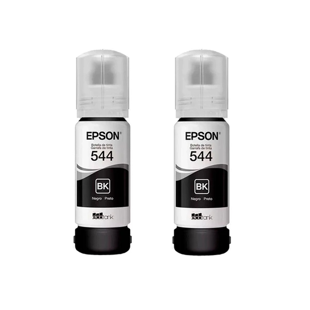 KIT TINTA EPSON T544 NEGRO COM/L1110/LL1210/L3110/L3150/L3160 T544120-2P SIN GARANTIA