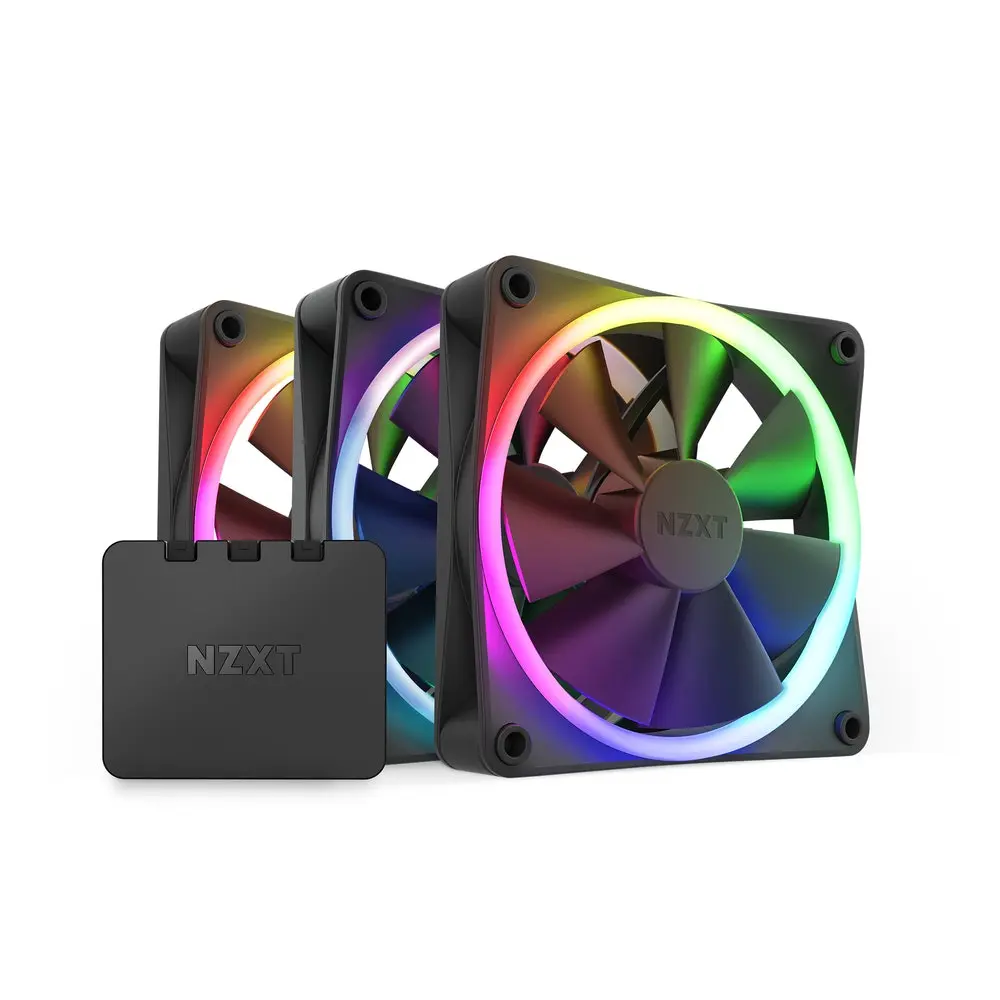 VENTILADOR NZXT F120 NEGRO 3X120MM/ CONTROL RGB12V RF-R12TF-B1 11M DE GARANTIA